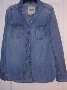 Denim button down